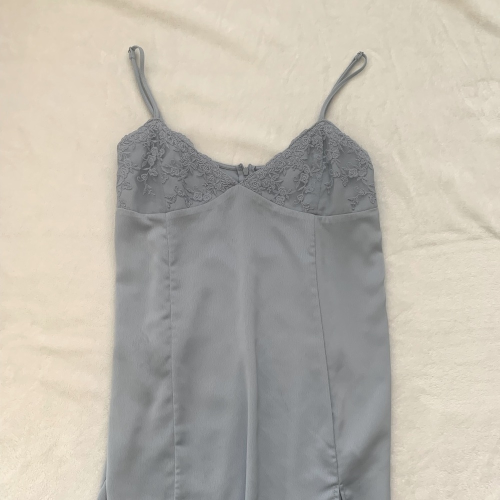 Light blue slip dress